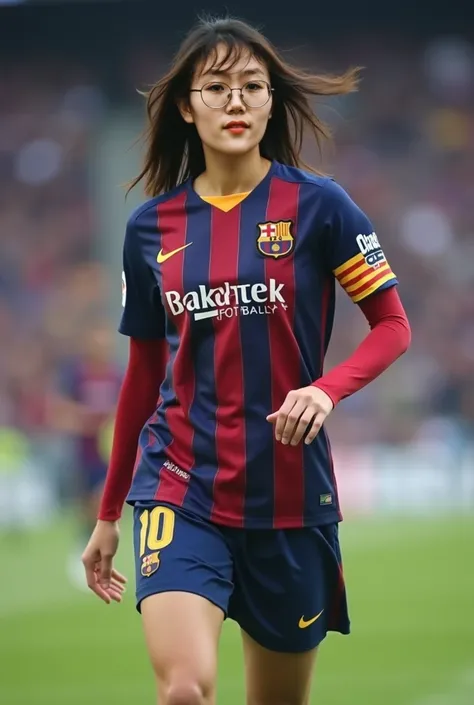  A scene where Lee Soo-min plays as a soccer player at Barcelona FC,  My body weighs 50 kilos and is 165 tall. Not fat but thin . and her breasts are moderately big . Breasts suitable for a sexy body ..I wish it were this .  Its actually the right volume ....