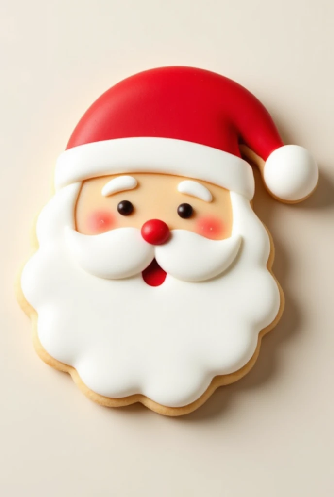  Santa Claus の顔のcookie,  Santa Claus , cookie,  red hat , White Beard,  Christmas Theme , handmade,  cute,  Decorations ,  chocolate, Simple and cute, white&Red