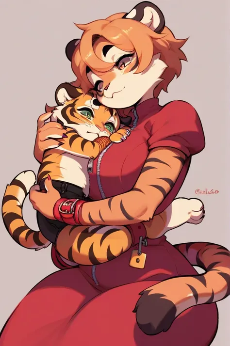 Shimajiro, the striped tiger, Shimajiro and his mother , (heart is beating fast:0.5), Twisted Maternal love , I want to hug you , (creepy:0.5) , Dimly lit room , euphoria , ooze , (opened zipper  together) , Bondage