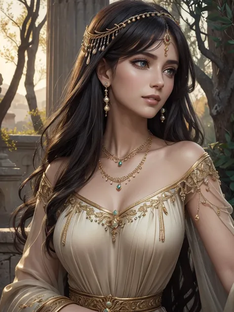 Cleopatra, Ultra realistic 8k cg, Flawless, Clean, Masterpiece, Professional artwork, Famous artwork, Cinematic lighting, Cinematic bloom, Perfect face, Beautiful face, Fantasy, Dreamlike, Unreal, Sci-Fi, Luxury, Jewelry, Diamond, Gold, Pearl, Gemstone, Sa...