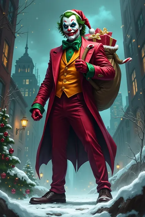 The Joker used Christmas costume 