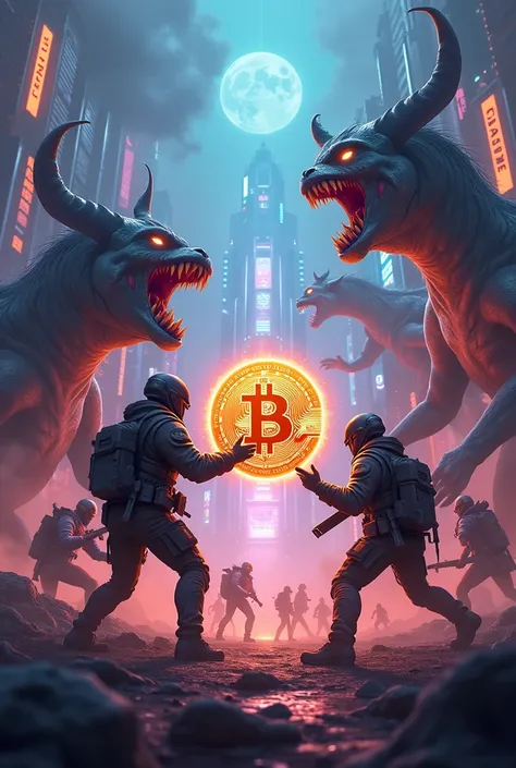 Crypto same coin Hunters vs Monsters 