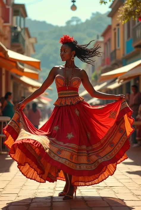 UNE femme qui danse Du Rabòday Haïtien 