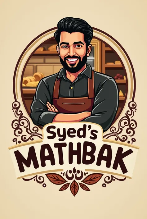 Logo for a restaurant naming syeds mathbak 