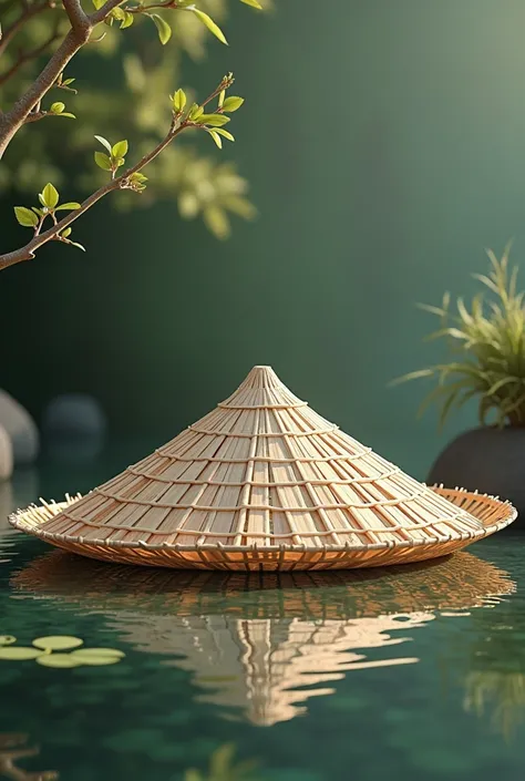 Asian conical straw hat