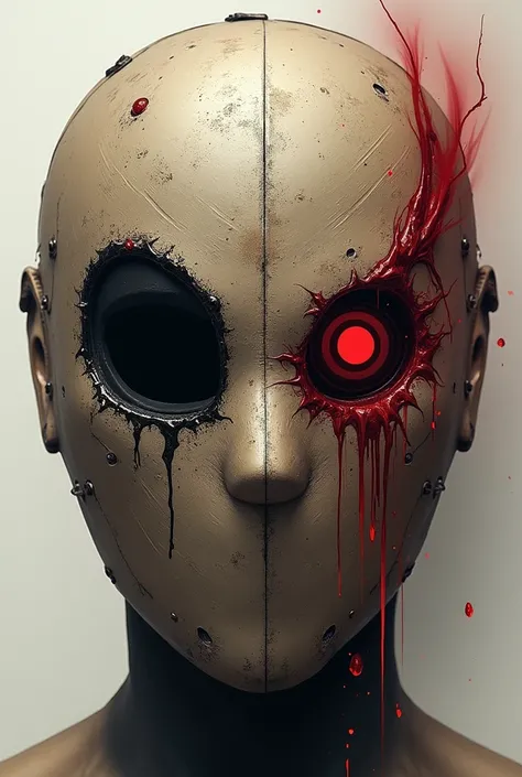 *The mask looks very cool indeed. It covers your whole eye of course, the shape surrounding it, with two blood streaks around it on the left of it. Its a very clean design, and looks overall very good for the type of look it has.*