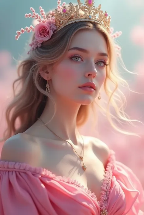 goddess　 pink　heart　crown　 gorgeous 　pupil