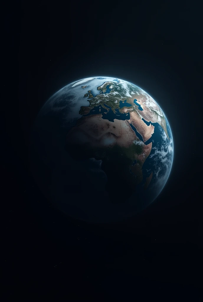 A dark photo of planet Earth 