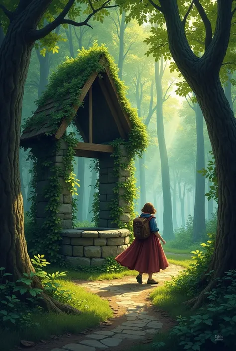 The map led her through the town and into the dense forest just beyond the last house. As the trees grew thicker, the sunlight dimmed, but Eliza pressed on. After what felt like hours, she arrived at a clearing, where an old stone well stood, overgrown wit...