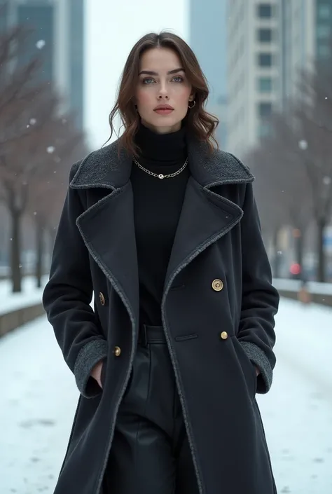 Woman with coat