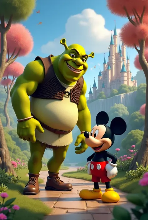 Mickey et Shrek.