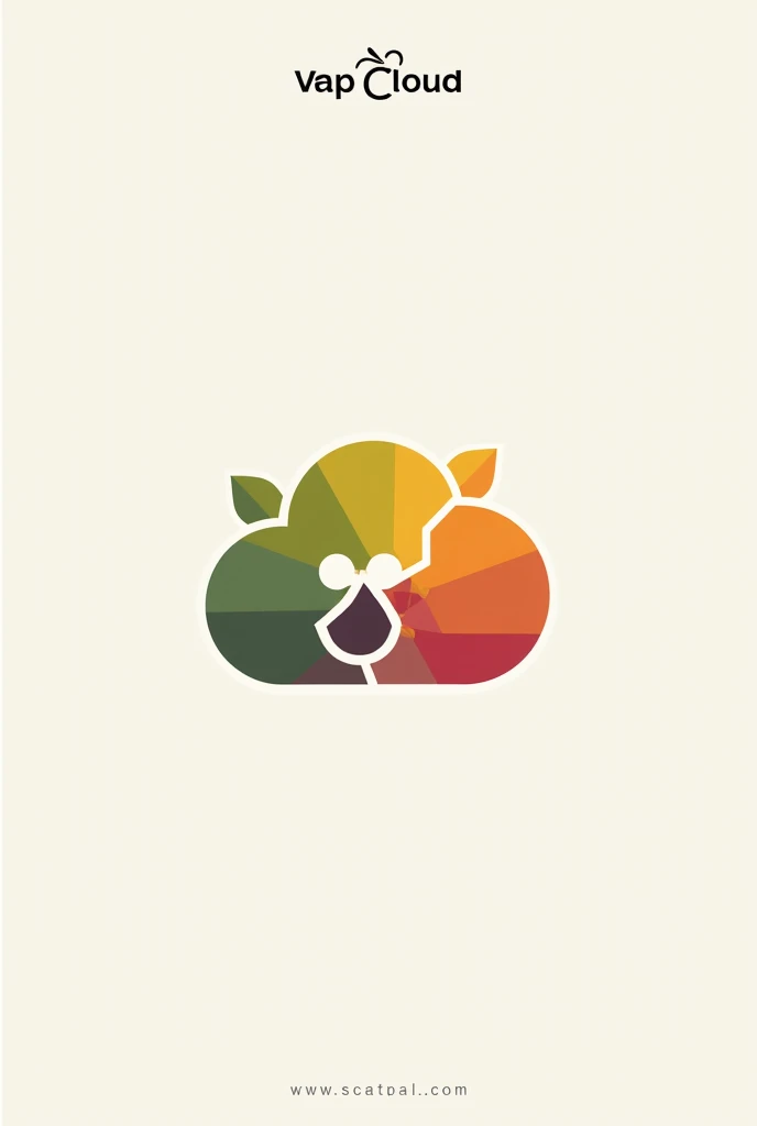 Create a logo called vap cloud for smoking products with a picture of fruits 