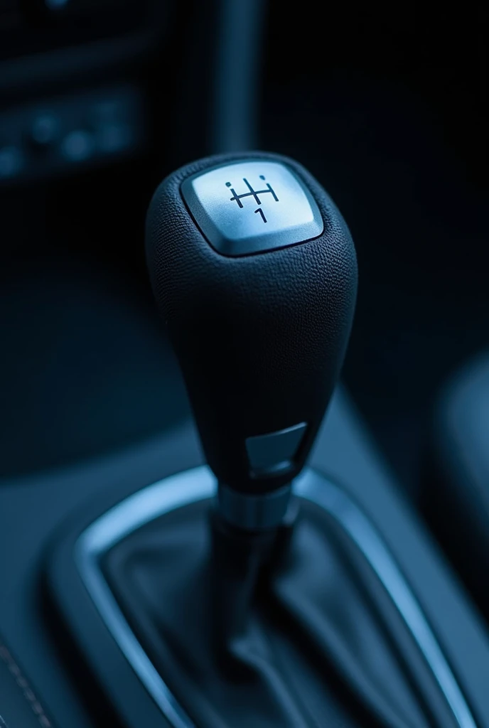 First gear lever on a dark blue background with Gear-1 at the bottom from the upper camera angle