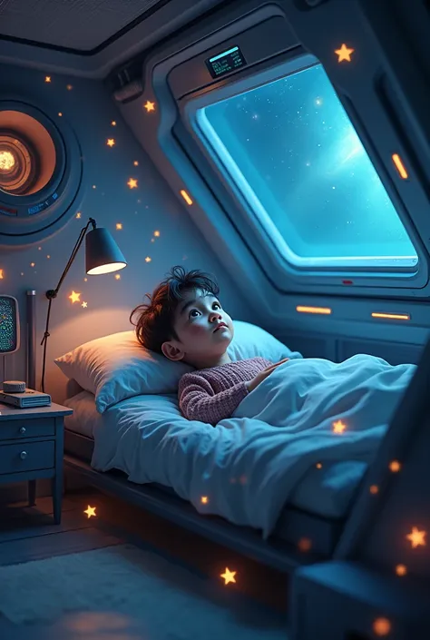 Timur was reluctant to sleep separately, turning his bed into a spaceship that would fly him to the stars