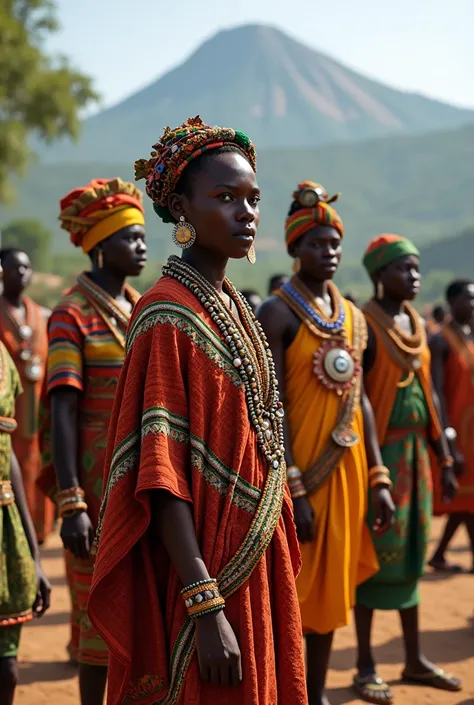 Show the different attires of Cameroon  to portray different cultures and languages