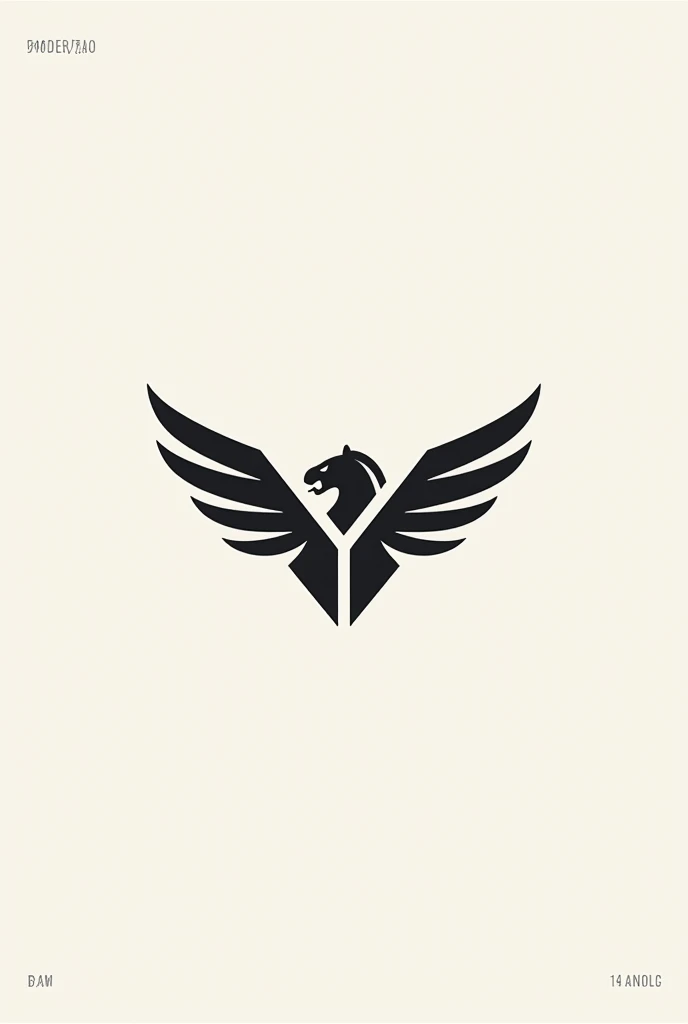  I want you to make a minimalist logo , com o nome volundr,  combining three elements in Nordic style, lion, Wings and forge /hammer