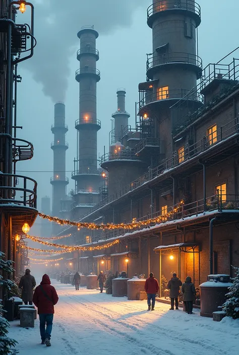 AN INDUSTRY USING PROPANE WITH CHRISTMAS DECORATIONS