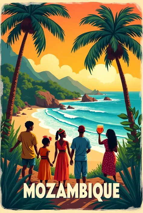 Mozambique travel poster 