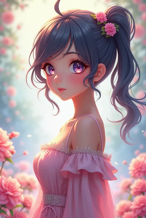 Picture her in anime style 