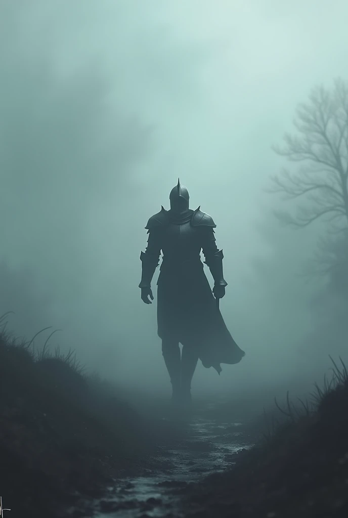 The knight walks in the fog