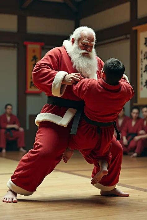 Santa Claus Judoka Seoi Nage