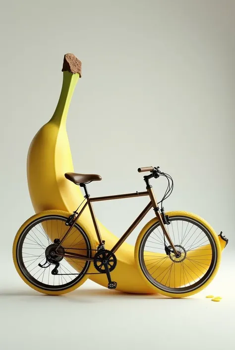 Make a banana by running a bike