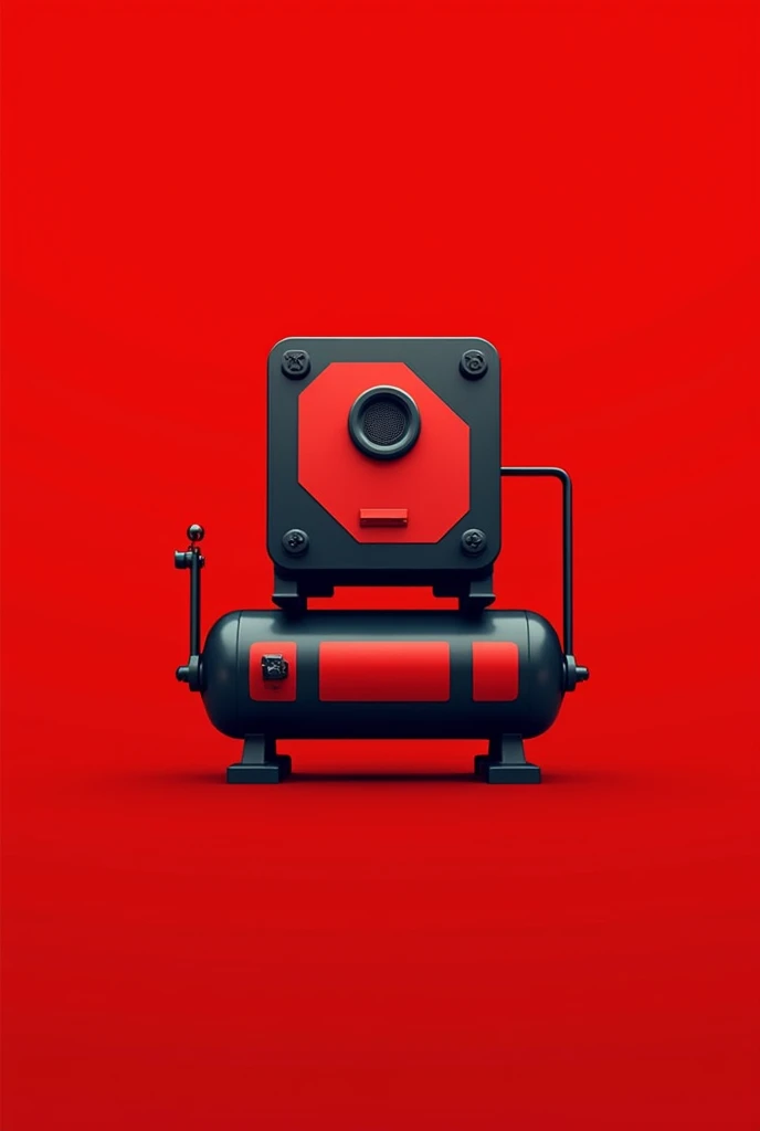 Air compressor red logo design 