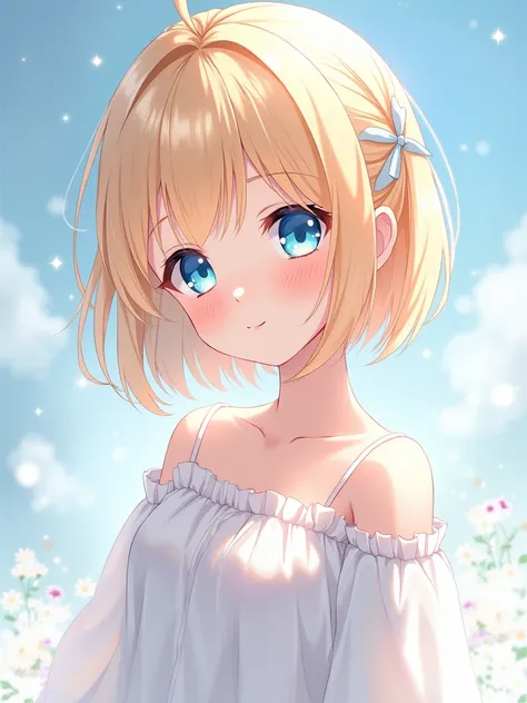  pretty girl, , blond,  blue eyes , Small, Japanese  (anime)