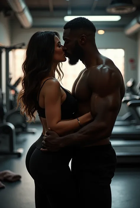 Qos Hotwife in the gym with a black man