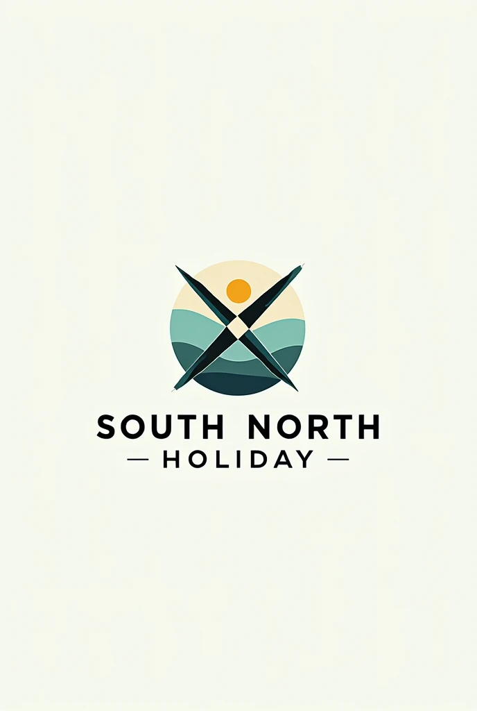 SOUTH NORTH Holiday logo make with travel agency theme