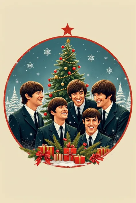 Beatles Christmas circular logo 