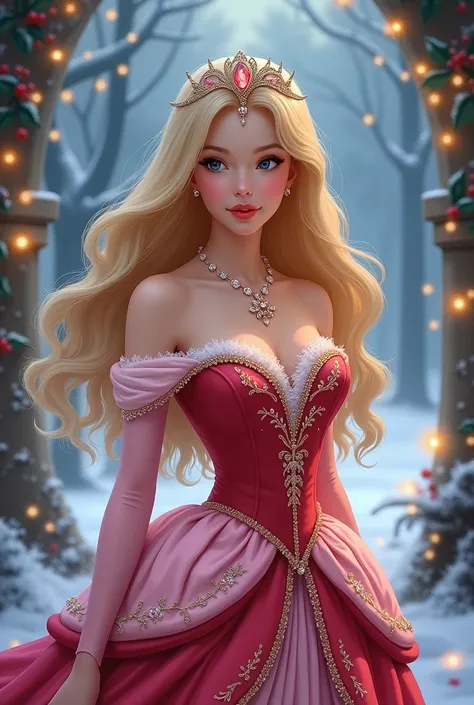 Princess Aurora with Christmas theme design