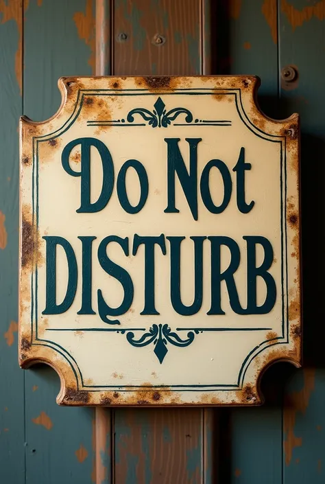 an hotel poming with the message “do not disturb” in it, but old school lettering design