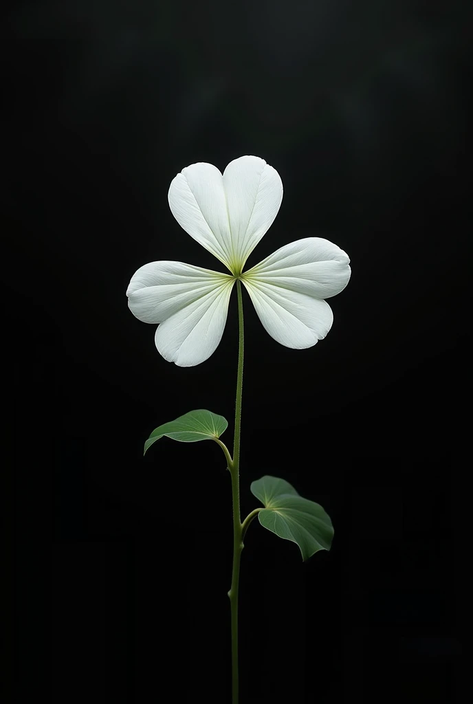 White clover with black poker background Not realistic just the clover
