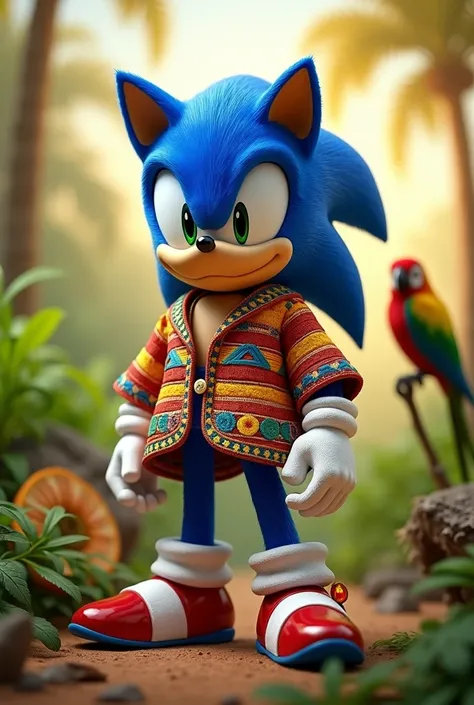 Sonic with a Brazilian blouse 