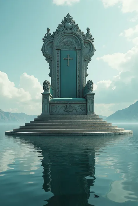 A huge throne on the water