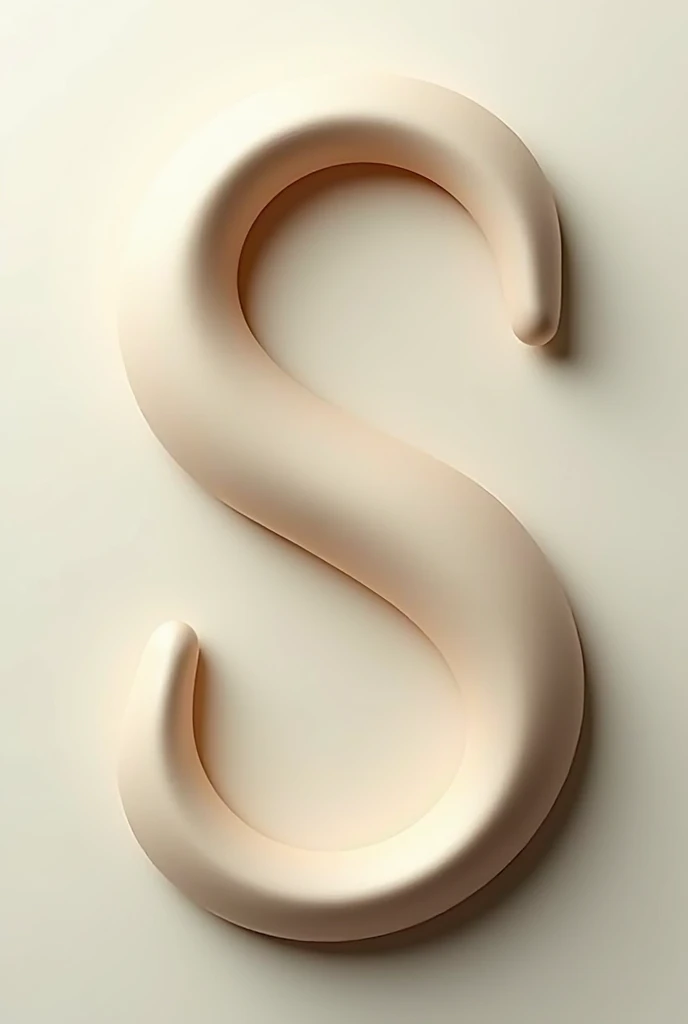 Letter S in the shape of a saxophone 