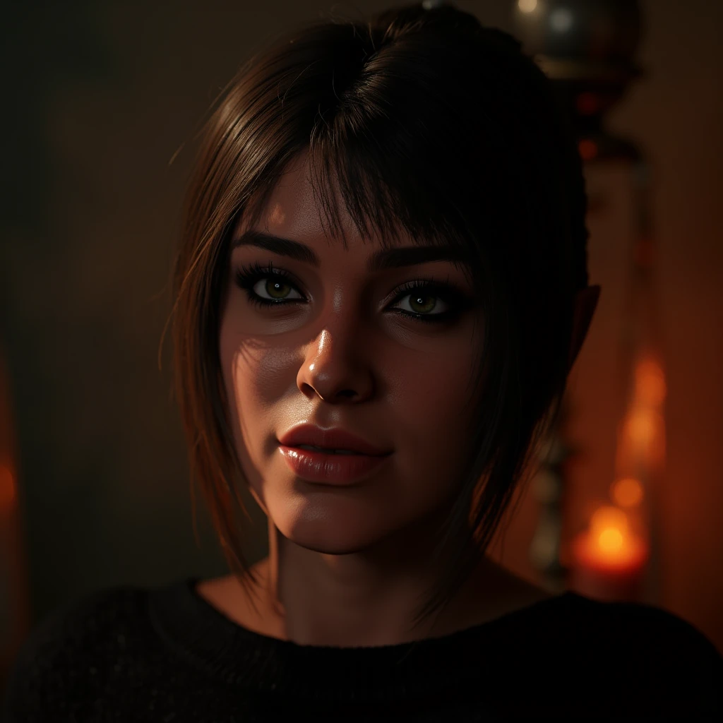 A sexy woman wearing a white shirt, detailed realistic portrait, beautiful detailed eyes, beautiful detailed lips, extremely detailed face, long eyelashes, intricate details, high quality, photorealistic, 8k, hyper detailed, cinematic lighting, dramatic co...