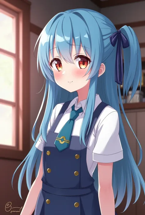 anime girl with blue hair and a bow tie in a room, ayaka genshin impact, ayaka game genshin impact, anime moe artstyle, aqua from konosuba, anime visual of a cute girl, portrait knights of zodiac girl, keqing from genshin impact, anime best girl, anime gir...