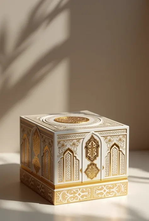 Middle Eastern Arabic style cake box packaging，The real environment ，Professional Photography