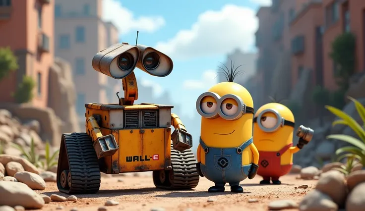 Wall-E and the minions fix everything the humans have broken to create a bright future.