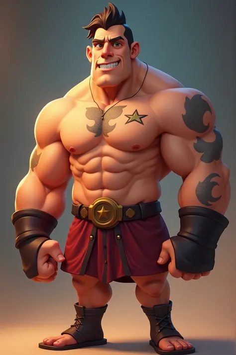 character of the game (Brawl stars)  totally naked
