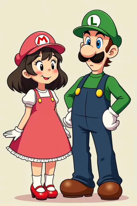 Mario and Luigi girlfriend as a Japanese anime cartoon style, inspired by Studio Ghibli’s 