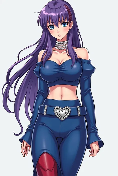 Jojo’s bizarre adventure, Diamond is Unbreakable. Josephine is a young woman, who is the daughter of Josuke Higashikata. She has purple hair, blue eyes. Josephine is known to wear a long sleeved croptop with a bit of puffiness to the shoulders of her top, ...