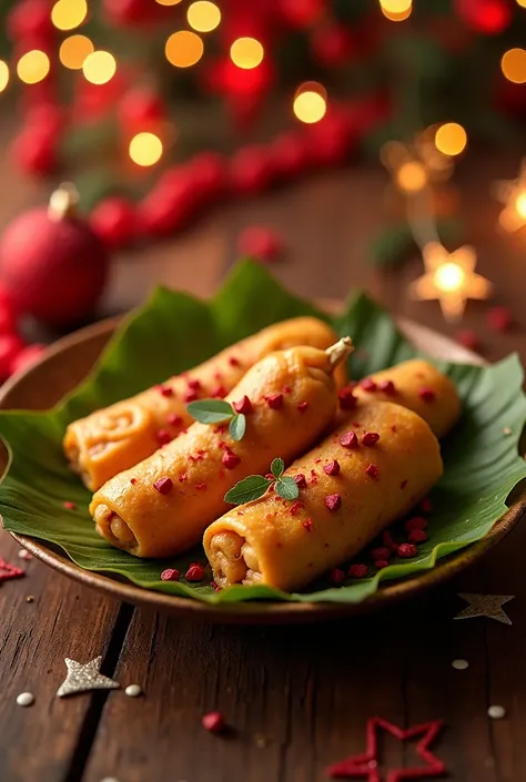 Golden lights red Christmas small stars sweet Christmas take advantage of these delicious hallacas for this Christmas 