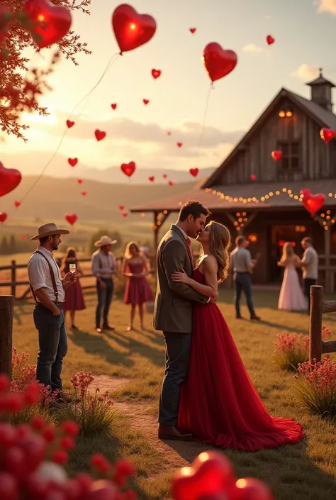 Valentines Day party on a ranch 