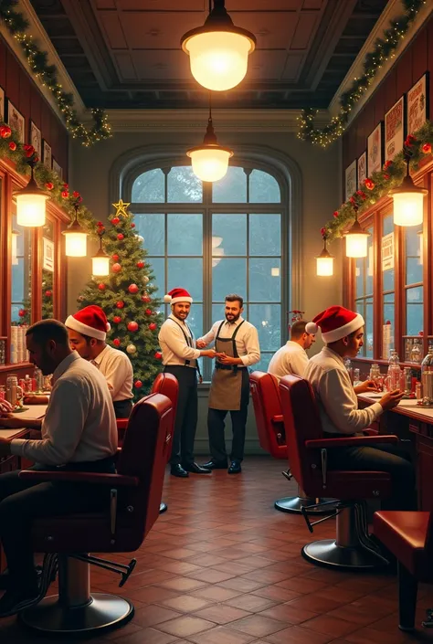 Christmas barber shop