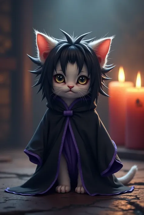 Make a kitten dressed like Orochimaru 