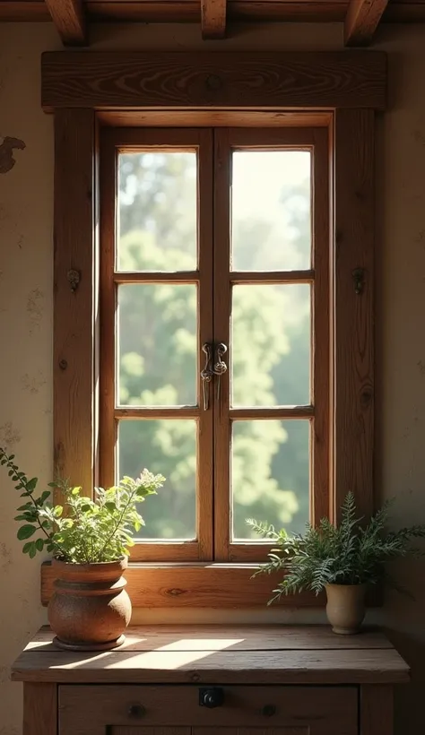 wooden window 