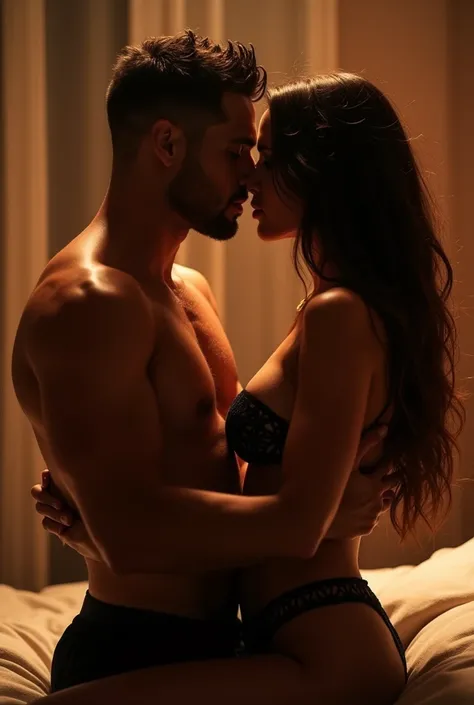 Hot and sexy couple kissing video